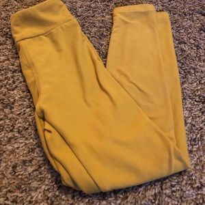 LuLaRoe S/M kids leggings-mustard